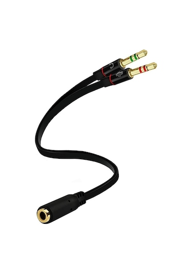 Kulaklık Mikrofon Ayırıcı Kablo Çevirici 3.5mm