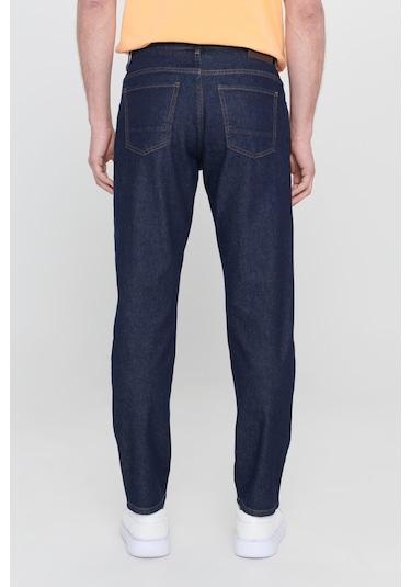 AC&Co / Altınyıldız Classics Erkek Lacivert Comfort Fit Rahat Kesim %100 Pamuk Denim Jean Kot Pantolon Lacivert