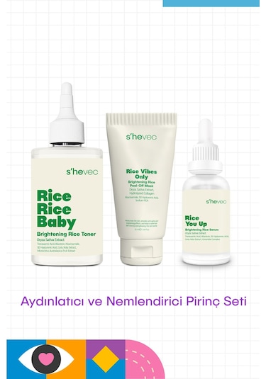 Aydınlatıcı Ve Nemlendirici Pirinç Seti