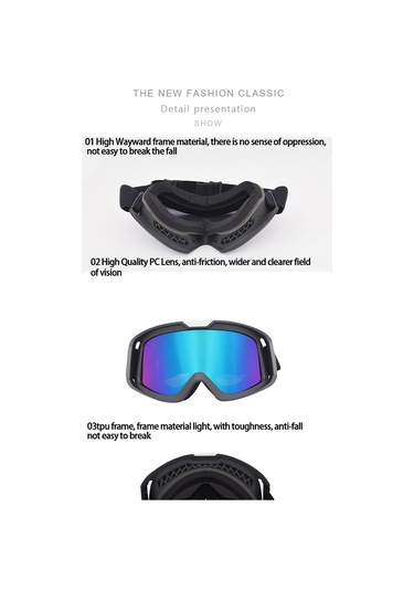 Jeehugo Kask Uyumlu Atv Offroad Gözlükleri - 370 Model Siyah Çerçeve Gümüş Lens, Uv Filtreli, Toz Ve Rüzgar Koruyucu, 5 Renk Seçeneği