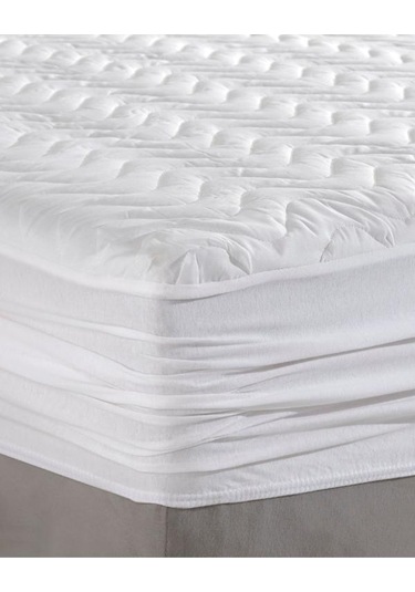 Divanev 220x200 Cm Çift Kişilik Sıvı Geçirmez Alez Fitted Kapitoneli Beyaz