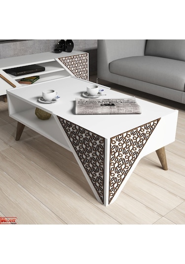 Variant Beril Tv Ünitesi Ve Orta Sehpa Takımı - Beyaz