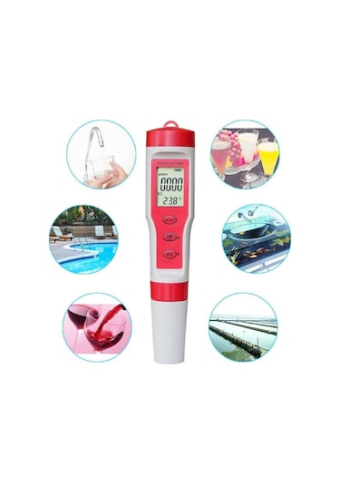 Butu 4'ü 1 Arada Taşınabilir Ph/tds/ec/temp Test Kalemi Çok Fonksiyonlu Su Kalitesi Test Cihazı
