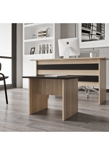 Robinhome Verona B Ofis Sehpası Meşe Siyah