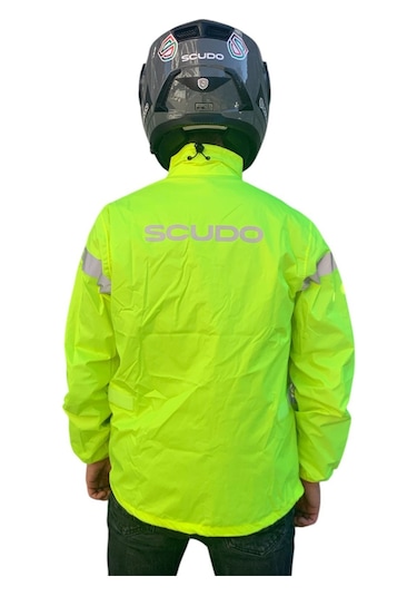 Scudo Peru Sarı Üst Motosiklet Yağmurluğu M