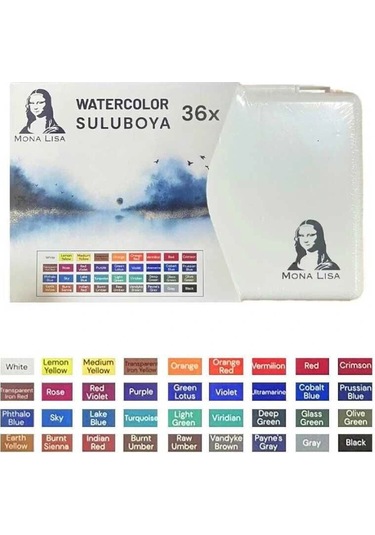 Supertrend Mona Lisa Profesyonel Tablet Sulu Boya Seti 36 Renk Görsel Rengi