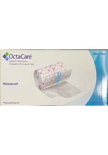 14115 Şeffaf Pu Su Geçirmez Banyo Bandı Flaster 10mx15cm