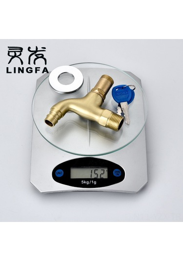 Yaozixa Bakır Kilitli Musluk - 4 Noktalı Hırsızlık Önleyici, Anahtarlı Küçük Musluk, Elektro Kaplamalı Bakır Gövde