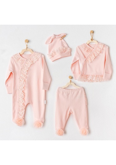 Kız Bebek Hastane Çıkışı 4 Parça Ac25592 SOMON