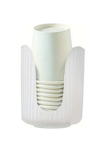 Chuangyinshop Tek Bölmeli Beyaz Kağıt Bardak Tutucu, Çok Amaçlı Masaüstü Saklama Rafı Tek Tüp Beyaz