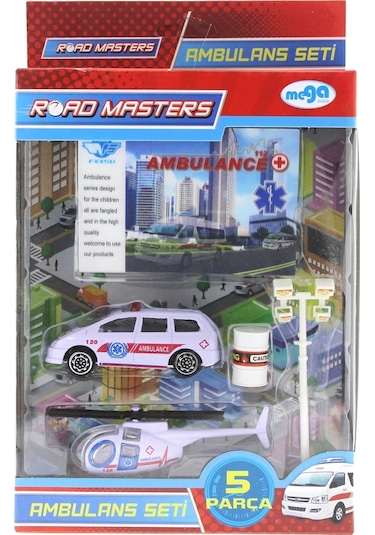 Mega Metal Ambulans Seti 5 Parça
