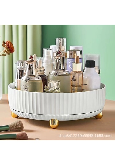 Jeemson Beyaz Plastik Döner Baharat Depolama Tabağı - Ev Ofis Mutfak Çeşitli Malzeme Saklama Organizer - Dayanıklı Kullanımı Kolay Ev Aletleri Çok Renkli