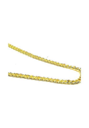 Omar Silver Unisex Gurmet 2,20 Mm Gold Altın Kaplama Gümüş Kolye