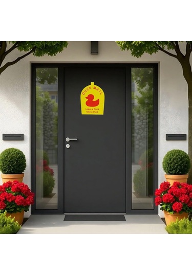 Geeksen Mini Sarı Ördek Temalı Manyetik Depolama Kutusu - Kabin Kapısı Dekorasyonu Ve Mektup Saklama Kutusu