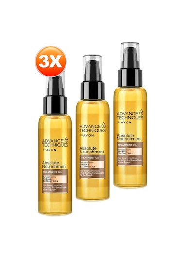 Avon Advance Techniques Argan ve Hindistan Cevizi Yağı Saç Bakım Yağı 3 x 100 ML