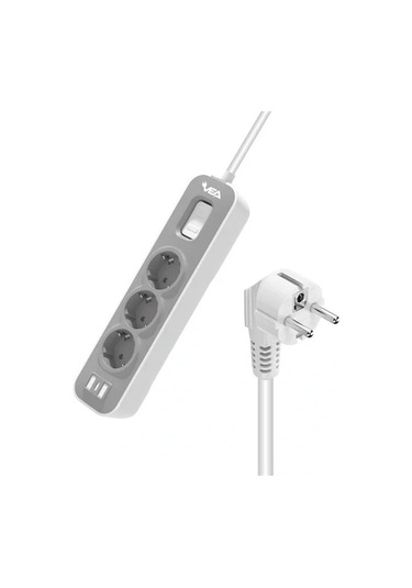 Vea Ve-nova103 A Class 3'lü Anahtarlı 1.5 Metre Akım Korumalı Priz Standart