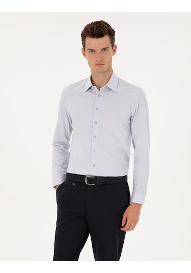 Pierre Cardin Erkek Gri Gömlek Desenli 50312330-vr024 Gri