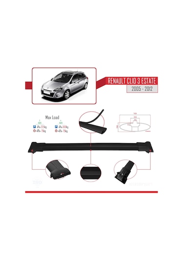 Renault Clio 3 Estate 2005-2012 Arası İle Uyumlu Fly Model Ara At