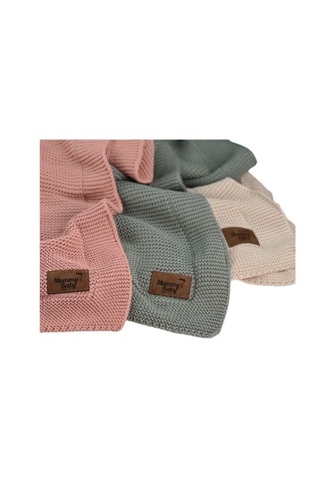 Mummy's Baby Tencel Örgü Bebek Battaniyesi 80x100 Pembe