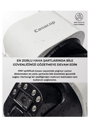 Casacop Q9 4g Sim Kartlı Solar Panelli Kablosuz Güvenlik Kamerası