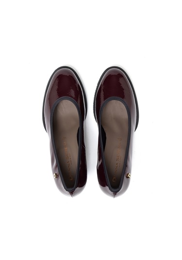 Naplack Nero Topuklu/ Stiletto Kadın 4l5863ds Donna Serena 5863ds Slıde Naplack Bordeaux Naplack Nero