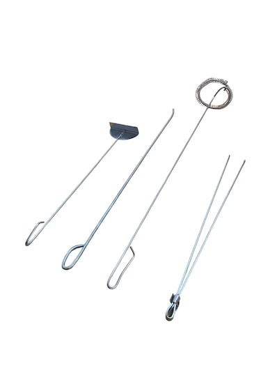 Mobilreyon Şömine Seti,gelberi,köz Maşası,karıştırıcı Ve Harbi Soba Borusu Temizleme Demiri 4'lü Set