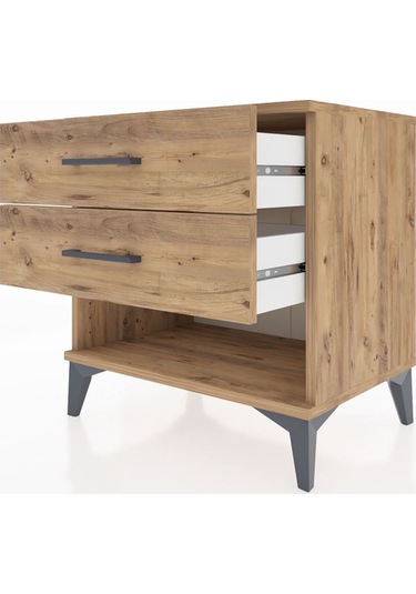 Hyperion Komodin 2 Çekmeceli 60x44x64 Çam-çam Çam