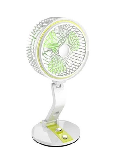 Ulzyvf Taşınabilir Usb Şarjlı Katlanır Fan & Gece Lambası - Duvara Monte Veya Masaüstü Kullanım Yeşil Yeşil