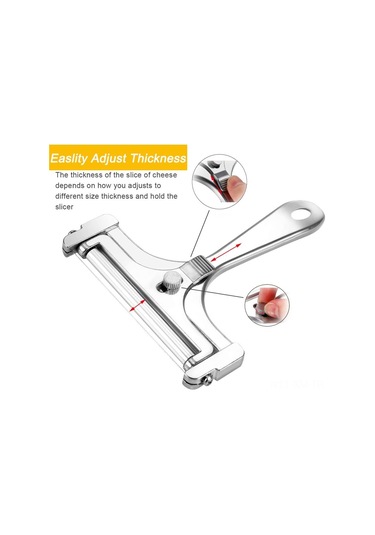 Ximistore9 304 Paslanmaz Çelik Teli Peynir Dilimleyici Seti - Ayarlanabilir Kalınlık, 4 Yedek Tel İle Ev Mutfak Aracı Diğer