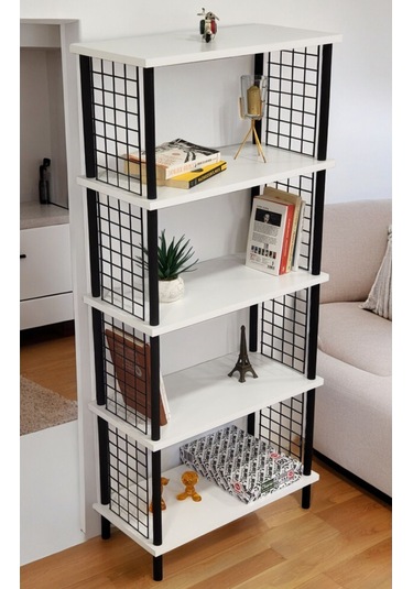 Kitap Yuvası 5 Raflı Geniş Kitaplık Ayakkabılık Banyo Düzenleyici Klasörlük Dekoratif Mutfak Rafı Beyaz Kitap Yuvası 5 Raflı Geniş Kitaplık Ayakkabılık Banyo Düzenleyici Klasörlük Dekoratif Mutfak Rafı Beyaz