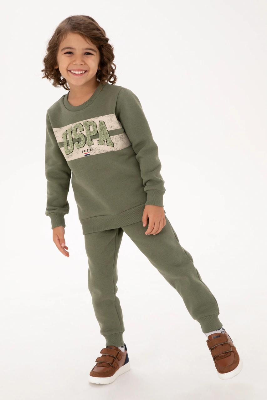 U.s. Polo Assn. Erkek Çocuk Haki Pijama Takım 50318683-vr027 Haki