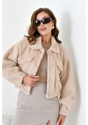 Ftz Kadın Kaşmir Mont Pudra 30984 Pudra