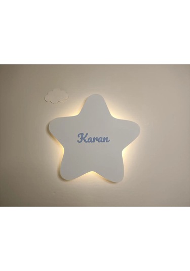 Yıldız Gece Lambası Çocuk Odası Bebek Odası Dekoratif Aydınlatma İsme Özel