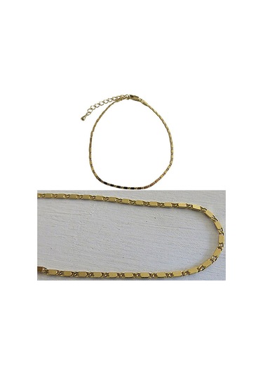 Kadınlar Basit Altın Zincir Halhal Ayak Bileği Bilezik Yalınayak Sandal Plaj Ayak Takı Altın