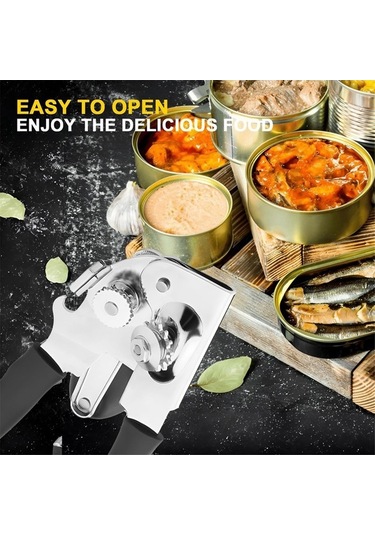 Ulzyvf Siyah Şişe & Konserve Açacak Çok Amaçlı El Açacağı Siyah