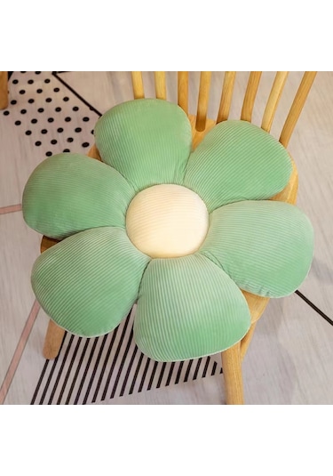 50cm Dolgulu Altı Yapraklı Çiçek Yastığı Çiçek Yastığı-sarı 004