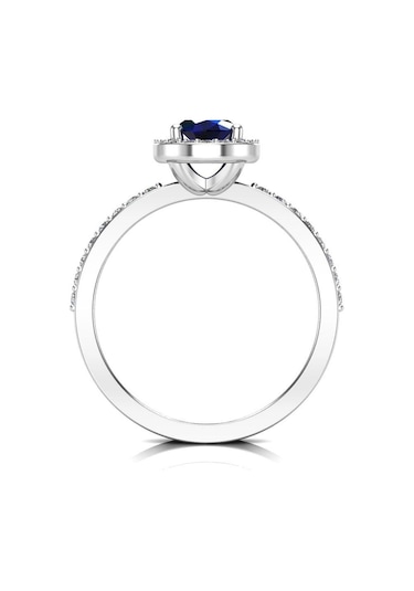 1.50 Karat Pırlantalı Safir Yüzük