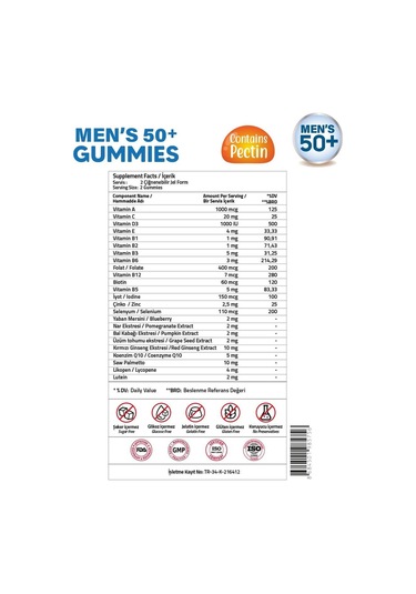Validus Men's 50+ 60 Gummies