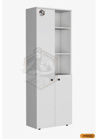 Tamamı Mdf 2 Kapaklı Ve Açık Raflı Çok Amaçlı Mutfak Dolabı/kavan