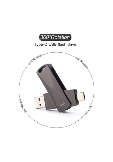 Vkemall Type-c Ve Usb 3.0 Çift Arayüzlü 1tb Yüksek Kapasiteli Hızlı Flash Bellek - Akıllı Telefon Ve Bilgisayar Uyumlu