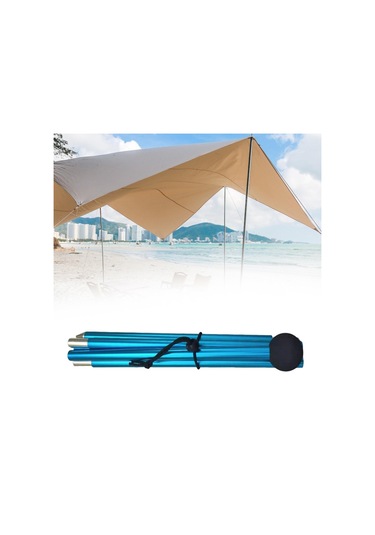 Suntek Çadır Direği Beş Bölümlü Barınak Yapımı Plaj Mavi