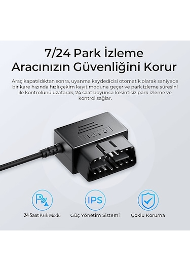 Azdome OBD Hardwire Kit Type-C Giriş 7/24 Park Modu Destekli Güç Adaptörü