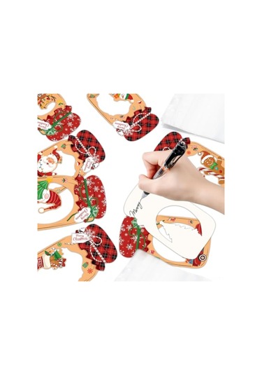 Geeksen 48 Adet Noel Temalı Şeker Sarma Kartı Seti - 8 Farklı Desenli Noel Baba, Geyik, Kar Tanrısı - Transparent Poşet Ve Çift Taraflı Bantlı - Noel Partileri, Hediyeler İçin