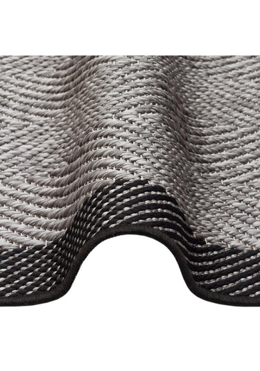 Eko Halı Mono Mno 02 Dark Grey Kaymaz Tabanlı Kilim