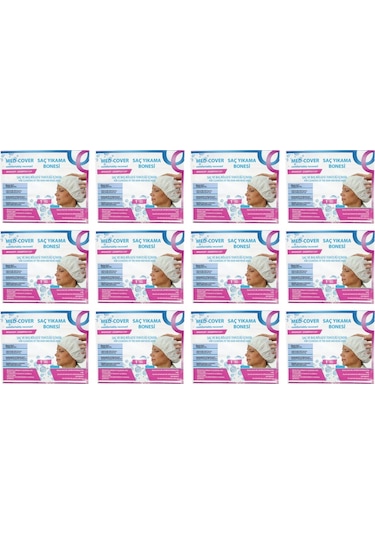 Med-Cover Hasta Saç Bakım/Temizleme/Yıkama Bonesi x 12