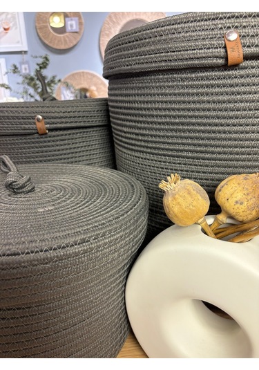 Victor Çok Amaçlı Düzenleyici Kapaklı Sepet,kapaklı Saksılık,kapaklı Organizer 26-20, Küçük Boy Antrasit