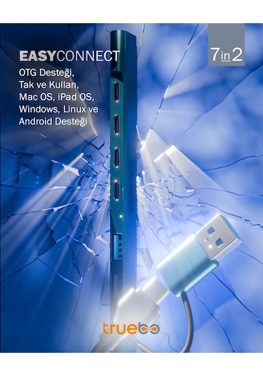 Truebo Easyconnect 7in2 Type-c / Usb 3.0 Hub