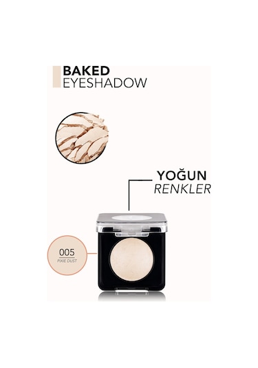 Flormar Yoğun Işıltılı Göz Farı - Baked Eyeshadow -005 Pixie Dust- 8682536052429