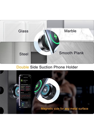 Yifomall X8q Gümüş Otomobil Telefon Tutucu: 360 Dönebilen Çift Yönlü Vakum Süngeri, Zincirleme Ve Abs Malzeme, Sağlıklı Sürüş İçin Elini Serbest Bırakır