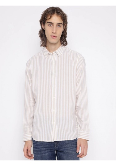 Guess Parker Erkek Bej Keten Karışımlı Gömlek M5yh16whc20-f10m Bej